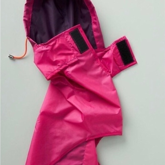 Anthropologie Ware Dog Pet Fur Baby Anorak Raincoat Pink/Purple Chic-Strut Small - Picture 4 of 5